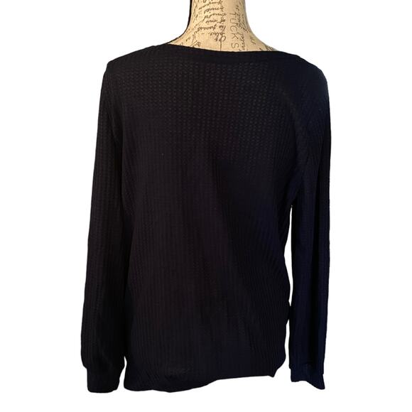 Bloomchic Crossover Long Sleeve Waffle Pattern Shirt Size 14/16 - Picture 4 of 6